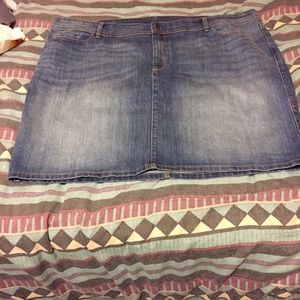 Plus size jean skirt